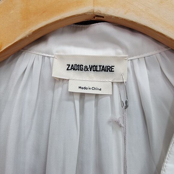 ZADIG & VOLTAIRE TINK SATIN PERM BLOUSE, SIZE S, NWT - Picture 5 of 9